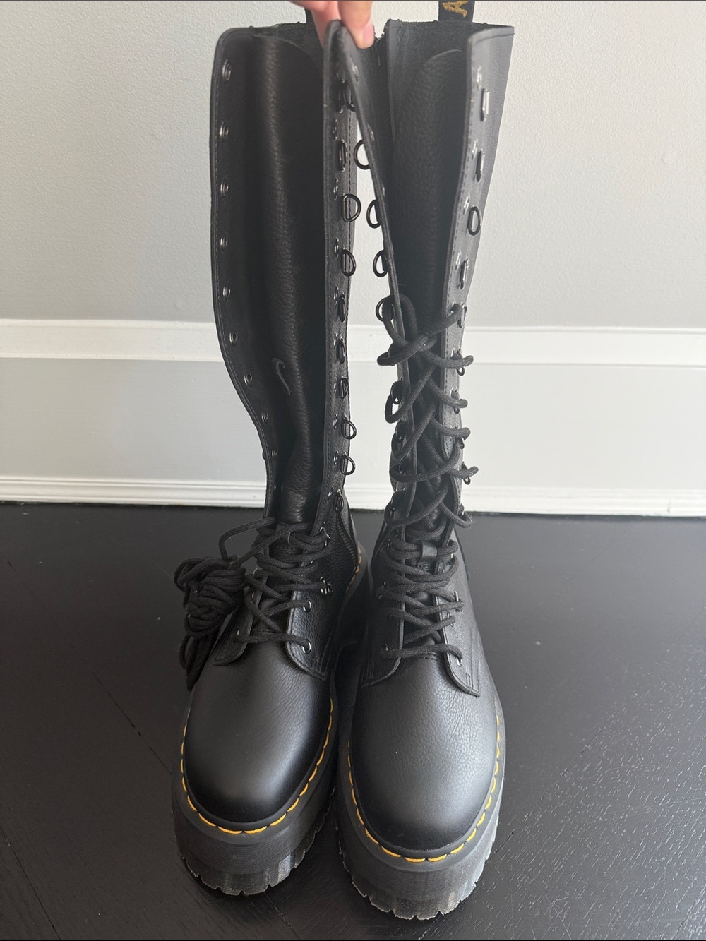 Dr. Martens 1B60 MAX HARDWARE LEATHER KNEE HIGH BOOTS (brand new without box) - Picture 2 of 2